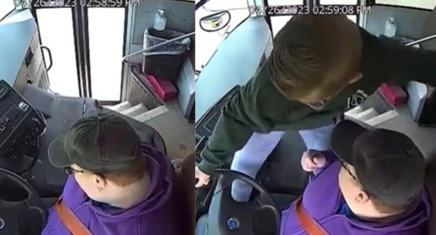 Chofer se desmayó: niño de 13 años salvó la vida de sus compañeros al tomar el volante del autobús