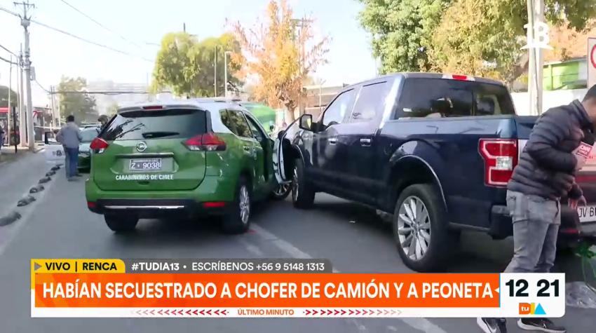 Carabineros logró rescatar a chofer que estaba siendo secuestrado en Renca