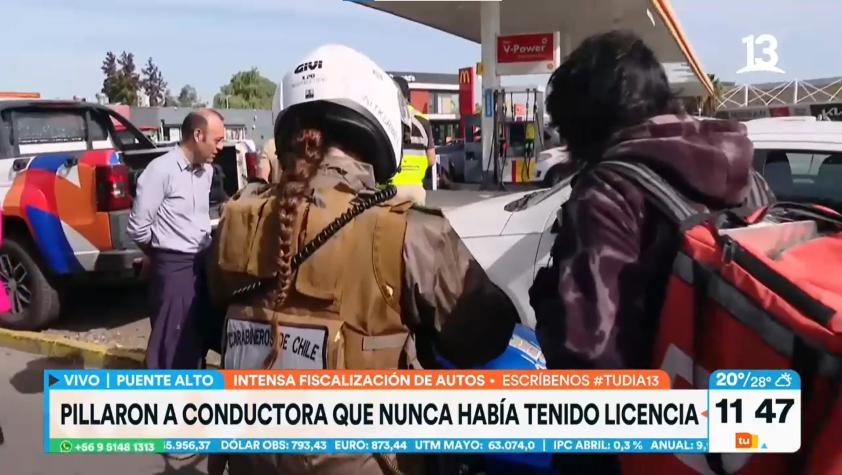 Carabineros detectó a conductora que nunca había obtenido licencia de conducir