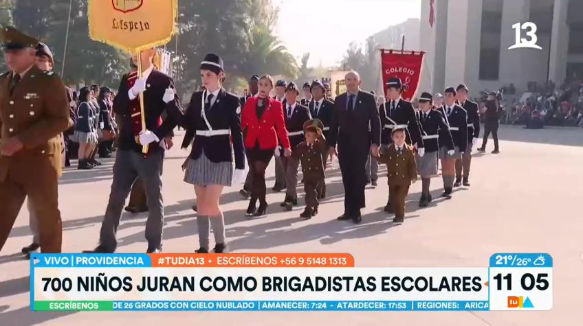 700 niños juran como brigadistas escolares en Providencia
