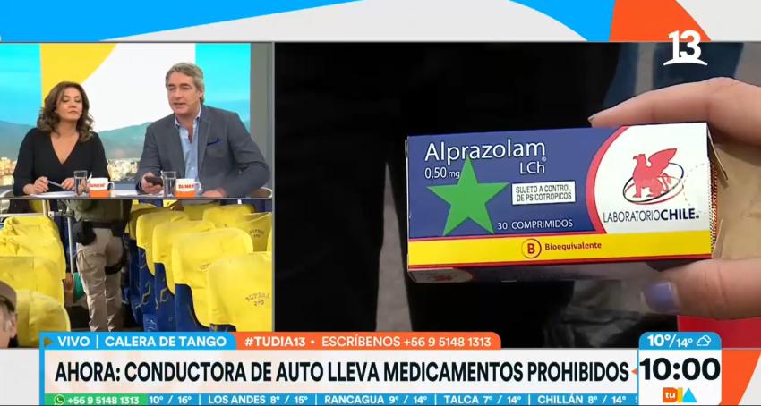Conductora fue encontrada con varios medicamentos prohibidos: Había psicotrópicos