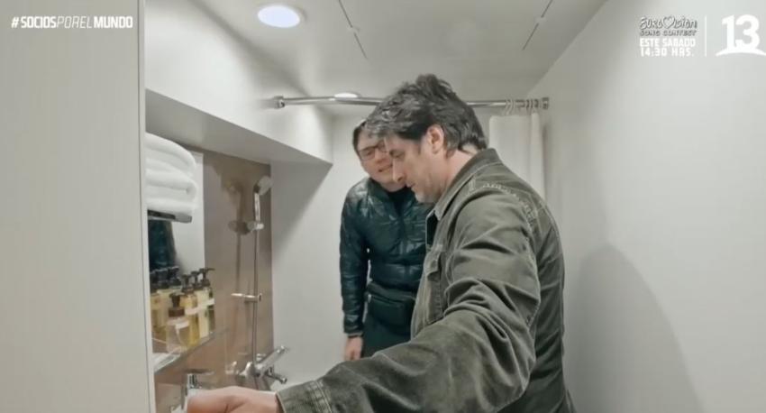 “Te lava el pot…”: Jorge Zabaleta y Pancho Saavedra muestran tecnológico baño japonés