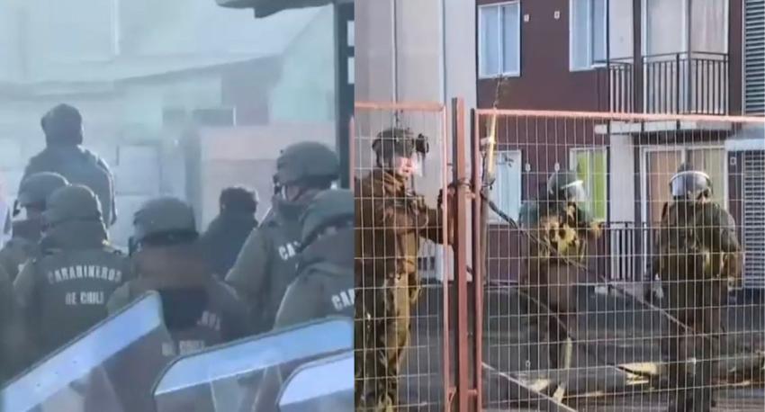 San Pedro de la Paz: Desalojan toma de departamentos 