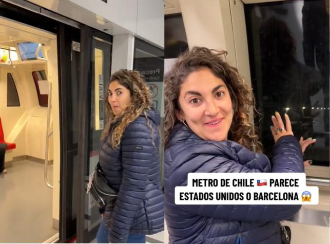"Parece aeropuerto de Estados Unidos": Turistas quedaron maravillados con Metro de Santiago