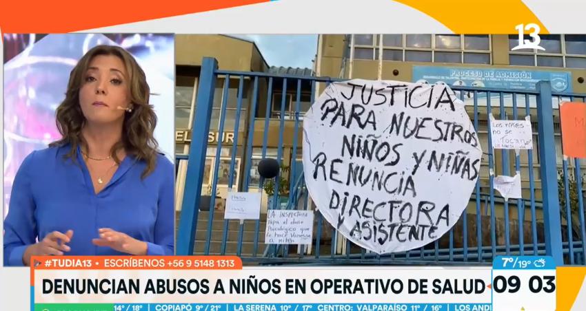 Apoderados acusan abuso a niños en operativo de salud en colegio de Talcahuano