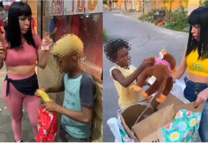 Tiktokers son acusadas de racismo en Brasil: Regalaron plátanos y monos a niños