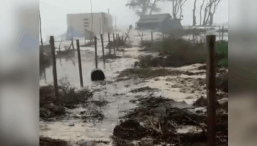Fuertes marejadas inundaron casas en la costa de la región de Ñuble