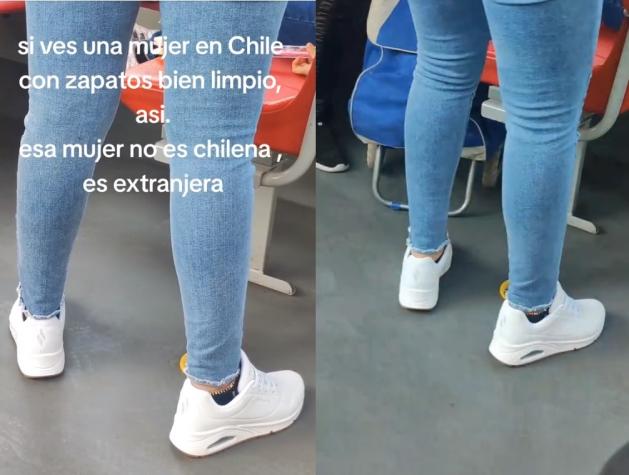"Esa mujer no es chilena": TikToker sacó ronchas con molesta conclusión sobre los zapatos limpios