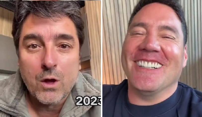 La reacción de Pancho Saavedra y Jorge Zabaleta al verse cuando jóvenes con filtro