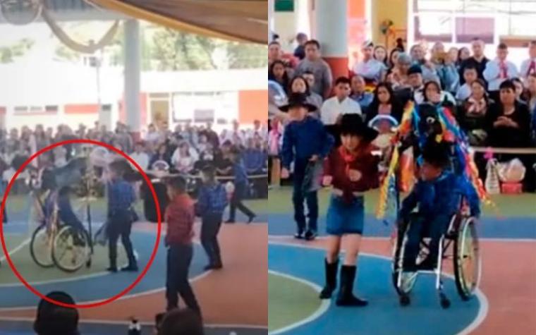 "Su carita de alegría": Estudiantes incluyen a compañero en silla de ruedas en importante baile escolar 