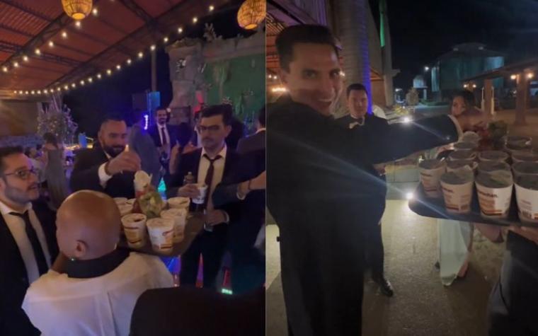 Novios se vuelven viral al ofrecer sopas Maruchan como banquete de bodas a sus invitados