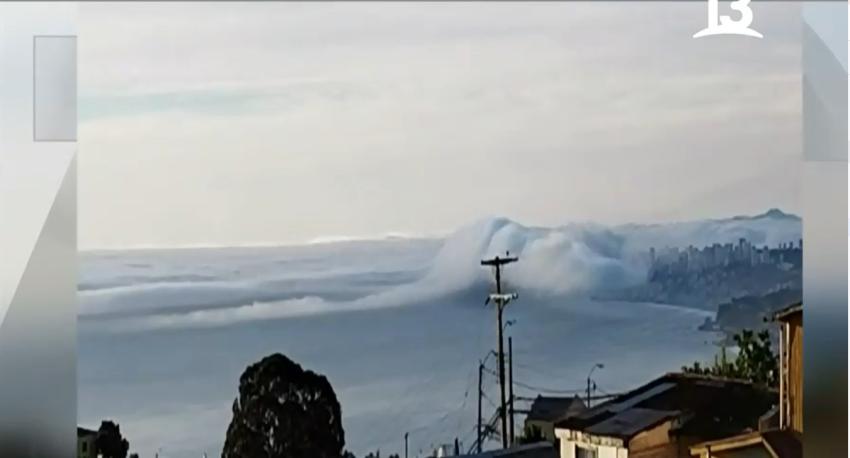 Extrañas nubes con forma de "ola" sorprendieron a los habitantes de Reñaca