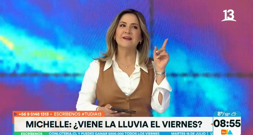 Michelle Adam lanzó pronóstico: ¿Hay lluvias para este viernes en Santiago?