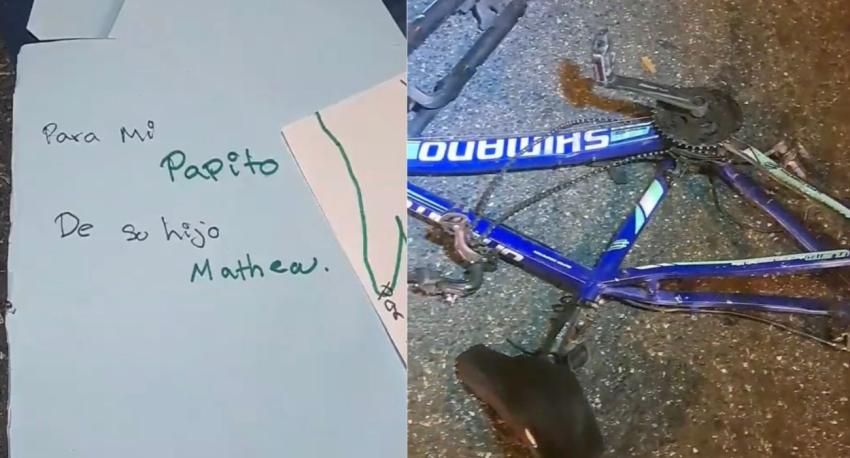 “Para mi papito”: encuentran desgarradora carta en pertenencias de ciclista fallecido