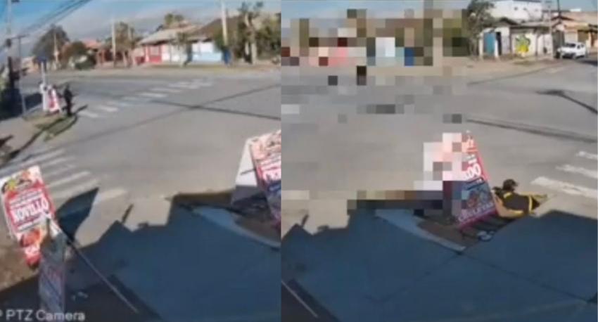 Fuerte video: mujer pierde la vida tras ser atropellada por auto que huía de la PDI