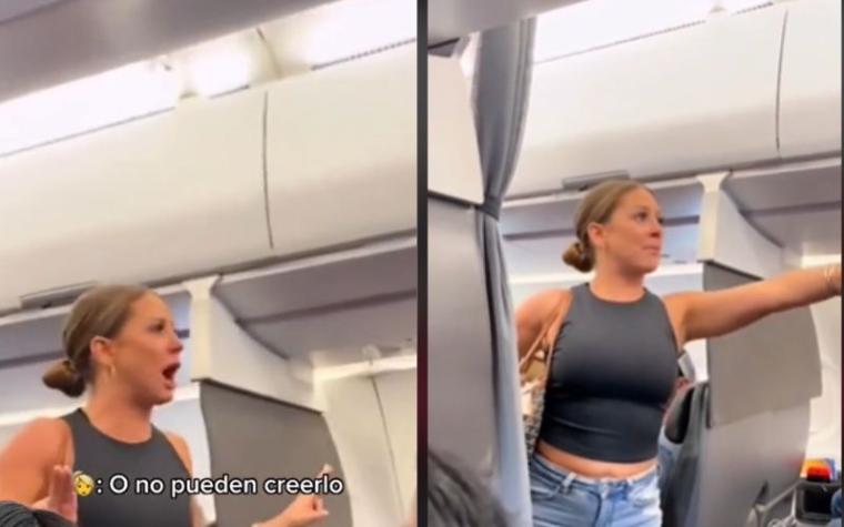 Mujer impactó al bajar de un avión a gritos: aseguró que pasajero que iba con ella no era real