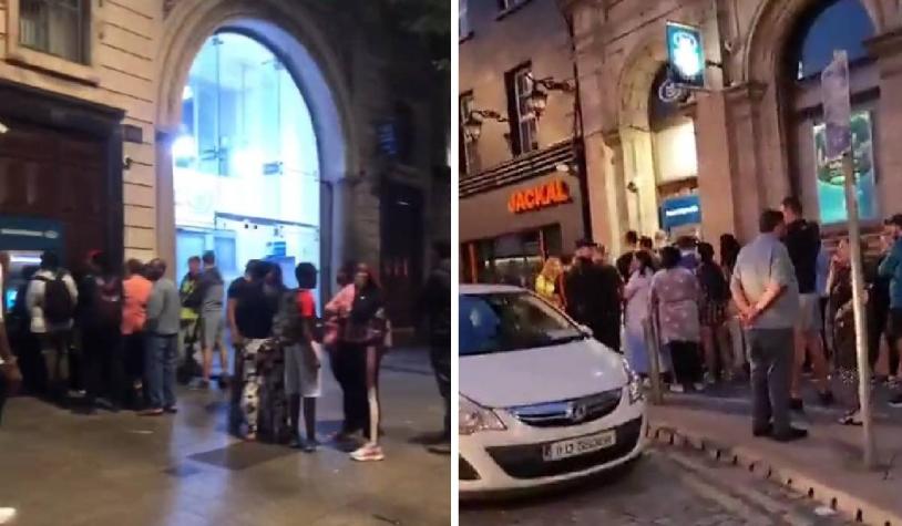 Locura y largas filas en Irlanda por "dinero gratis" tras un error en cajeros automáticos