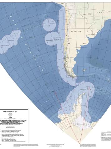 Polémica por mapa chileno: Aseguran que se adjudica 5.000 km² de espacio marítimo argentino