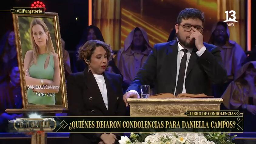 Luis Slimming leyó el libro de condolencias en el funeral de Daniella Campos