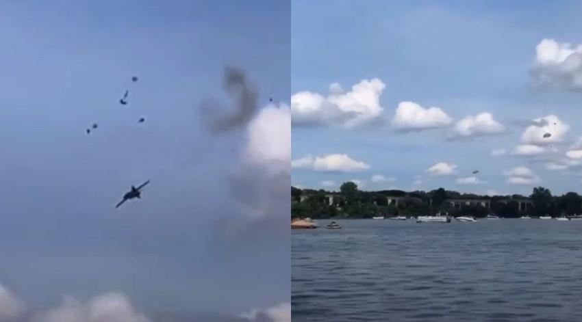 Minutos de terror: Avión se estrella durante espectáculo aéreo en Estados Unidos