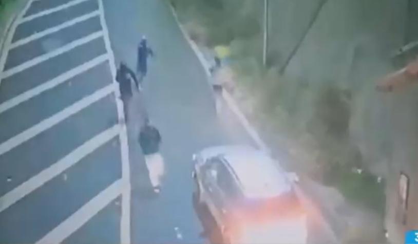 Video revela el momento preciso de la encerrona que terminó con una persona asesinada en la Autopista Central