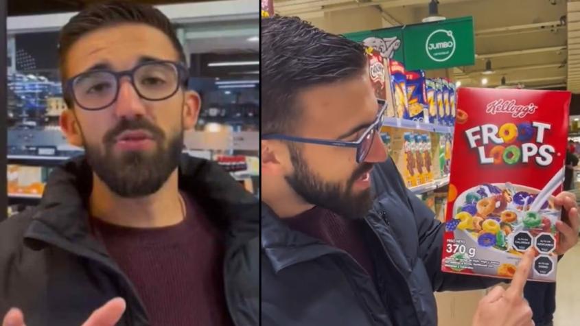 Tiktoker español muestra lo que más le sorprendió de un supermercado chileno