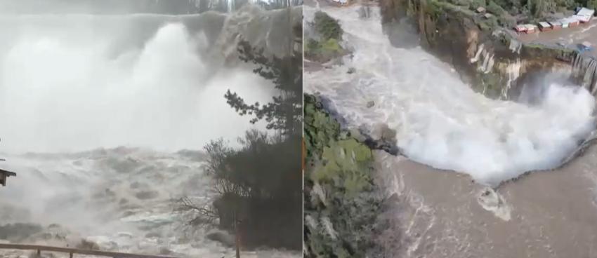 ¡Locatarios inundados! registran la impresionante crecida del río Laja 