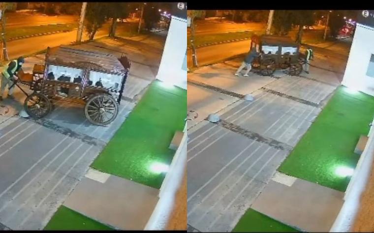 Video muestra cómo antisociales roban carroza desde funeraria en Maipú