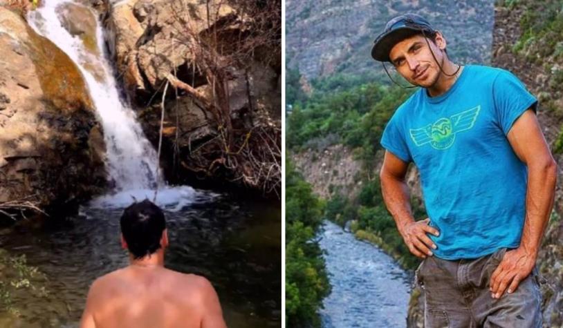 "Sé tú mismo": Pangal Andrade se muestra bañándose totalmente desnudo en la naturaleza