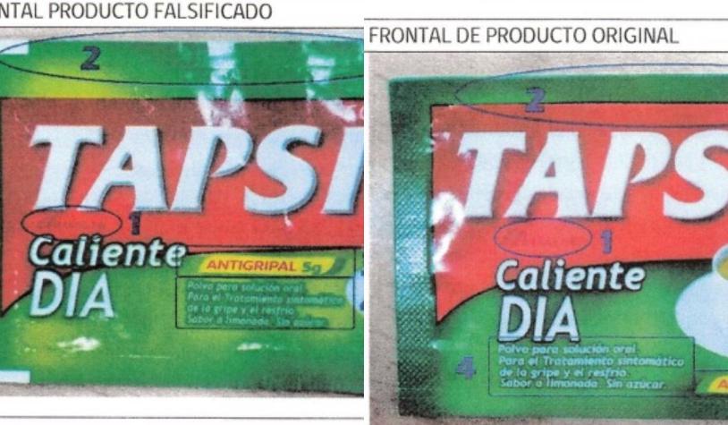 ISP alerta por Tapsin falsificado: así puedes identificar estos sobres
