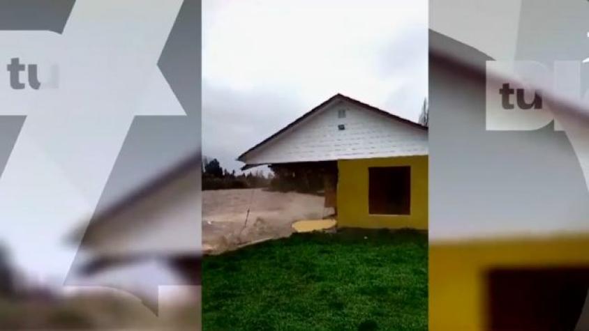 Impactantes imágenes: Casa es arrasada por río en Coihueco 