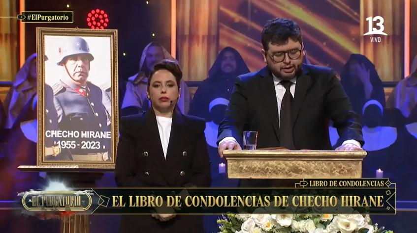 Luis Slimming leyó el libro de condolencias en el funeral de Checho Hirane