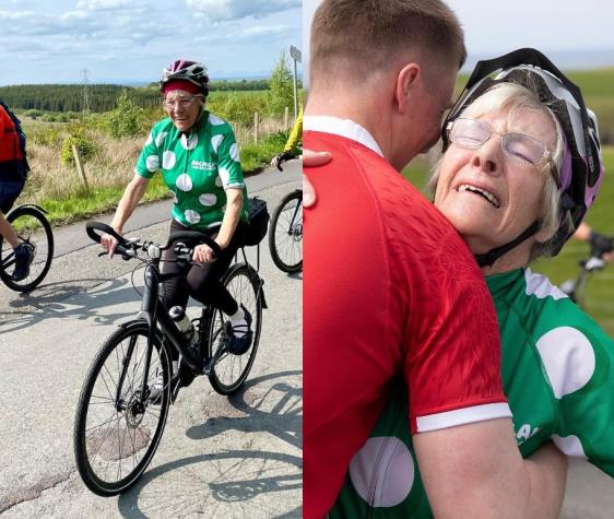 Abuela de 85 años recorrió 1.600 km en bicicleta para sobrellevar la muerte de sus tres hijos