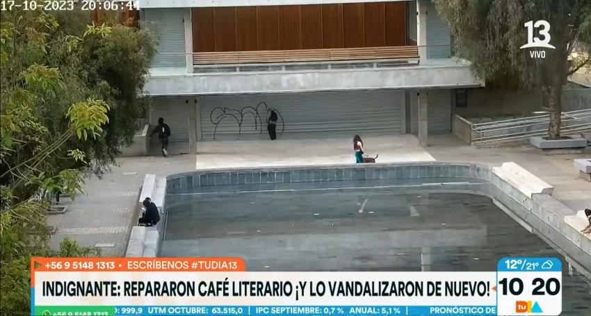 Vandalizan Café Literario de Providencia a menos de un día de su reapertura