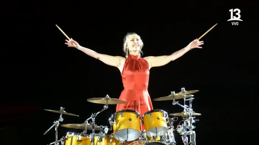 Juanita Parra sorprendió con solo de batería en ceremonia de inauguración de Santiago 2023