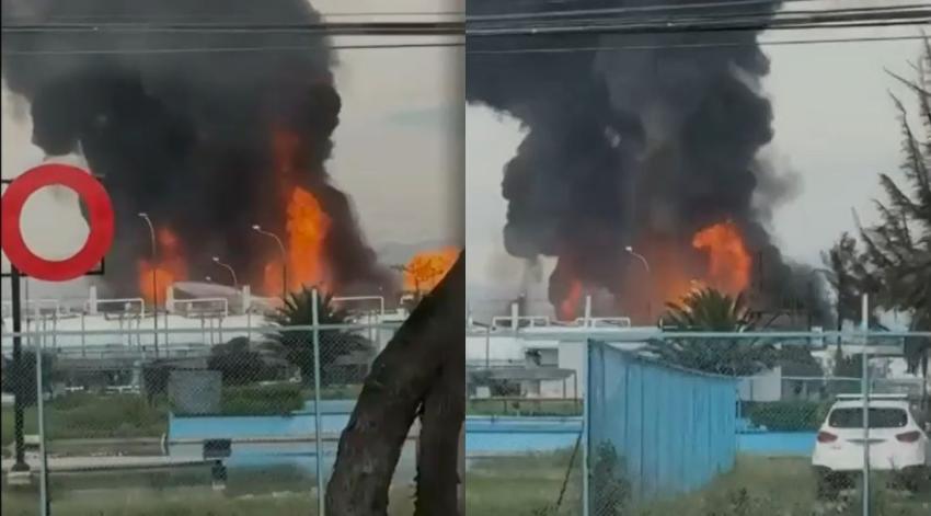 Gigantesco incendio afecta planta de gas en Maipú: se reportan numerosas explosiones