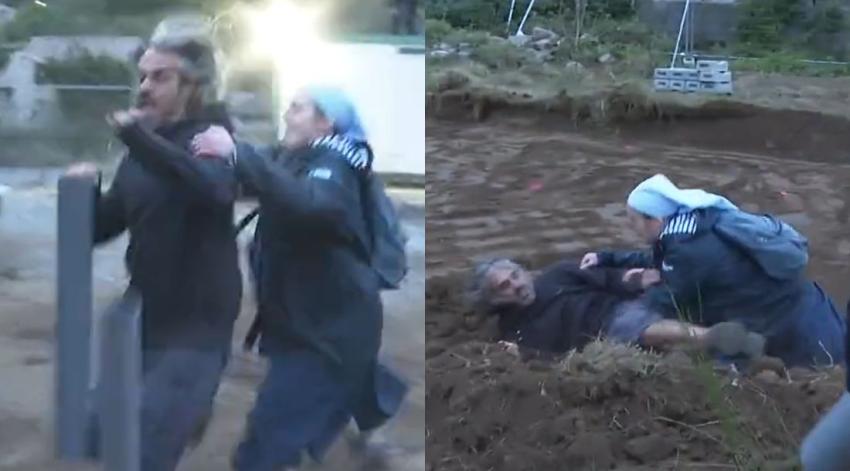 ¡Insólito! Monja taclea a manifestante climático tras protesta en Francia