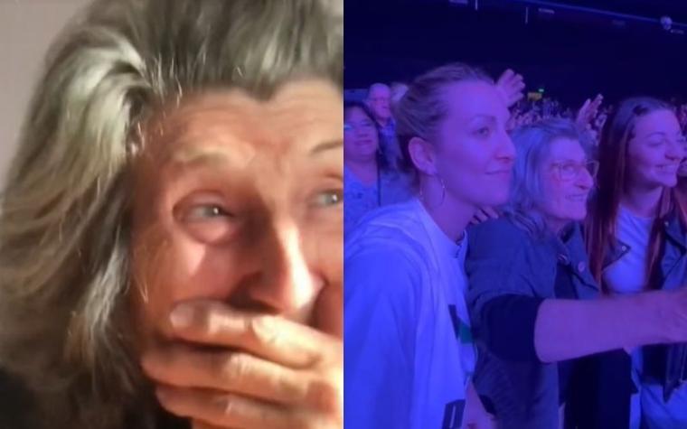 ¡Emocionaron hasta las lágrimas! Jóvenes sorprendieron a su abuelita llevándola al concierto de su ídolo 