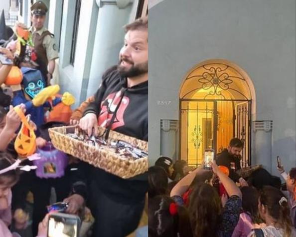 “Llegaron los vecinos”: Presidente Gabriel Boric celebró Halloween en su hogar