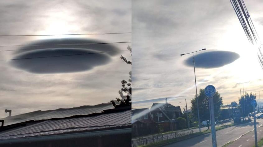 ¿OVNI o nube? Extraña figura apareció en el cielo de Osorno y sorprendió a todos