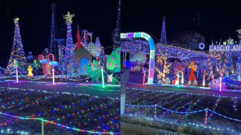 ¿No será mucho? Viralizan video de casa con cientos de luces de Navidad