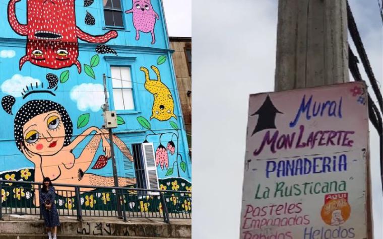 “Una lástima”: así luce el mural que realizó Mon Laferte en Valparaíso