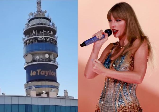 "Fearless Queen": Torre de empresa telefónica felicita a Taylor Swift por su cumpleaños 