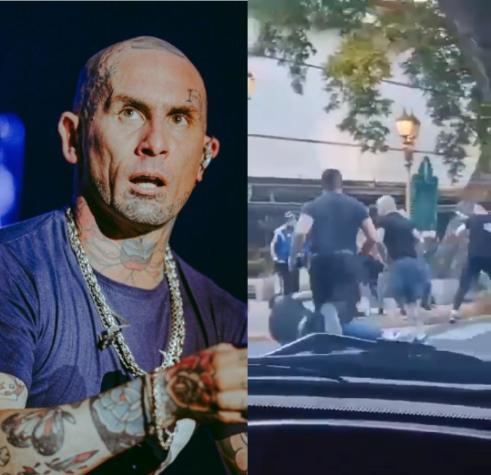 Otra vez: captan pelea callejera del vocalista de "Ke Personajes" 