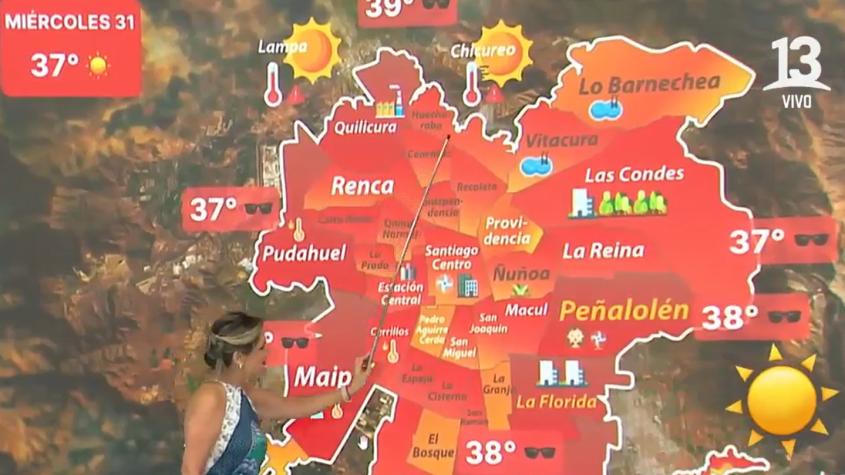 Calor extremo: Santiago podría registrar temperatura histórica este miércoles 