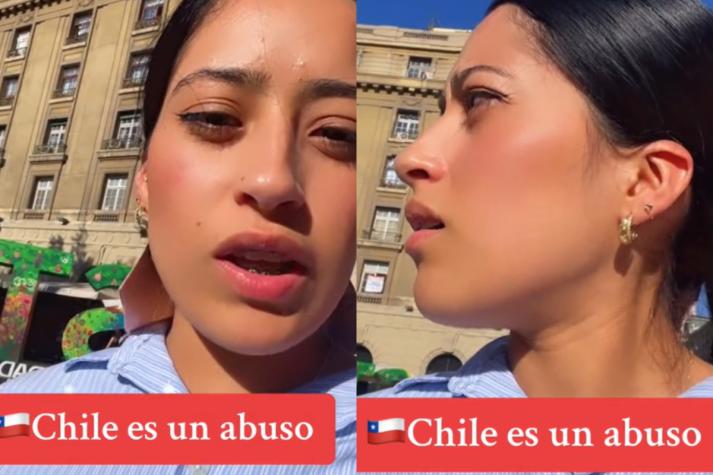 Joven colombiana indignada