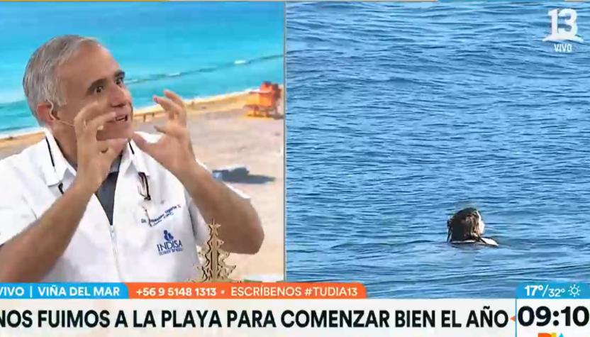 Doctor Ugarte explica los beneficios de bañarse temprano en la playa