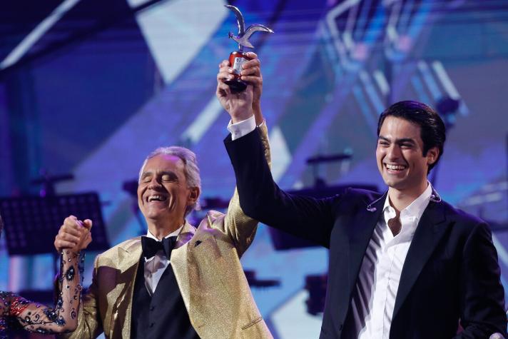 ¡Tremendo espectáculo! Andrea Bocelli recibió especial Gaviota de Plata