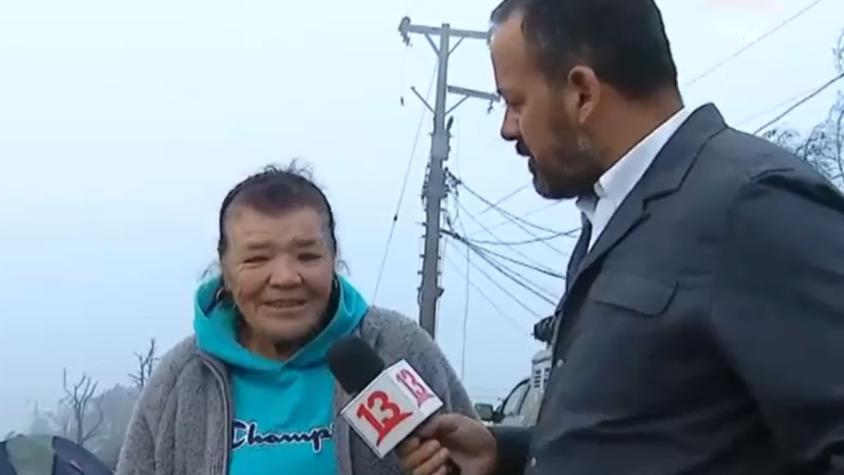 "El daño está hecho": Mujer teme que quemen los escombros de su casa en Achupallas