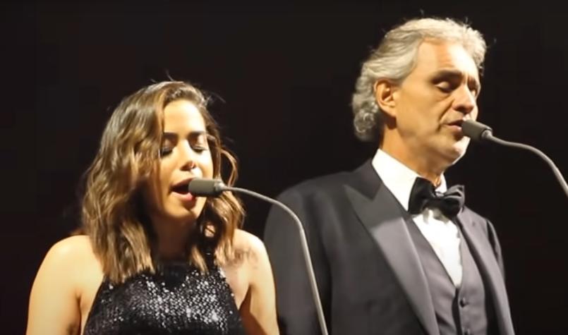 El día que Anitta cantó con Andrea Bocelli y dejó boquiabierto al público